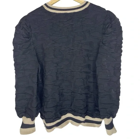 Emily McCarthy Julia Sweater In Black Knit Cheetah medium - Picture 3 of 3